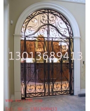 Wrought iron entrance doors