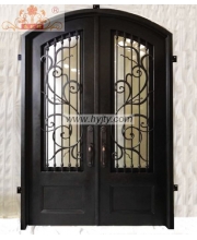 Wrought iron entrance doors