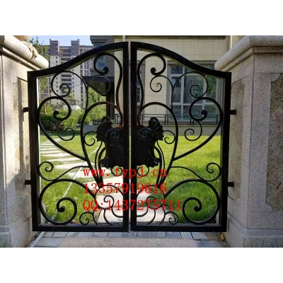 Small wrought iron courtyard gates